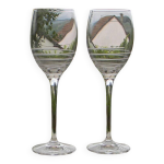 Lot de 2 verres dgustation vin cristal de villeroy et boch. modle maxima