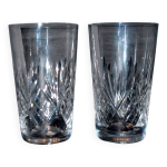 Lot de 2 verres  jus eau junon en cristal taill cristallerie lorraine lemberg
