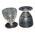Lot 2 verres à liqueur lulli en cristal signé baccarat art déco arabesque Lot 2 verres à liqueur lulli en cristal signé baccarat art déco arabesque