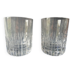 Lot 2 verres � whisky rotary gm en cristal de baccarat