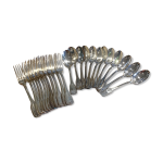Lot de 24 couverts mtal argent