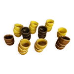 Lot de 24 petits salerons - poivriers terre cuite