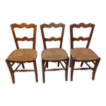 Lot de 3 anciennes chaises vintage