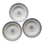 Lot de 3 assiettes creuses en faïence de digoin sarreguemines - primax Lot de 3 assiettes creuses en faïence de digoin sarreguemines - primax
