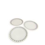 Lot de 3 assiettes gouttes bleues Lot de 3 assiettes gouttes bleues
