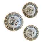 Lot de 3 assiettes mod�le montmorency en fa�ence de sarreguemines