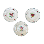 Lot de 3 assiettes au motif floral sarreguemines Lot de 3 assiettes au motif floral sarreguemines