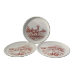 Lot de 3 assiettes plates dpareilles