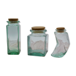 Lot de 3 bocaux vintage forme originale
