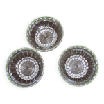 Lot de 3 bols / coupelles anciens en verre décor petites fleurs blanches materne rare Lot de 3 bols / coupelles anciens en verre décor petites fleurs blanches materne rare
