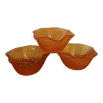 Lot de 3 bol coupelles coupe glace vintage made in italy bormioli rocco Lot de 3 bol coupelles coupe glace vintage made in italy bormioli rocco