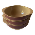 Lot de 3 bols en gr�s de gien