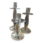 Lot de 3 bougeoirs en verre épais leonardo taille variés Lot de 3 bougeoirs en verre épais leonardo taille variés