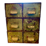 Lot de 3 casiers doubles de rangement mtal industriel
