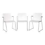 Lot de 3 chaises empilables thonet chaises de conf�rence ou de salle � manger vintage