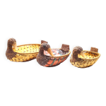 Lot de 3 corbeilles gigogne en osier canard dcoration vide poche