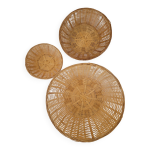 Lot de 3 corbeilles rondes