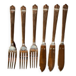 Lot de 3 fourchettes et 3 couteaux  poisson christofle