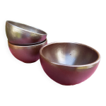 Lot de 3 petits bols poterie normande