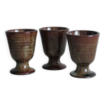 Lot de 3 petits mugs en cramique maille