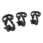 Lot de 3 petites patres en fer forg torsad