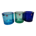 Lot de 3 photophores design finlandais iittala kivi