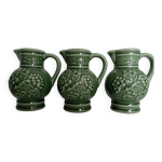 Lot de 3 pichets  vin