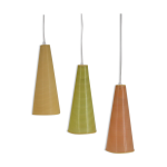 Lot de 3 suspensions rhodoid rotaflex, 1950