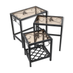 Lot de 3 tables gigogne en fer forg