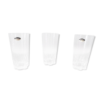 Lot 3 verres  eau cristal d'arques