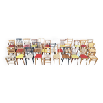 Lot de 33 chaises bistrot vintage, meubles siges anciens