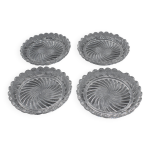 Lot 4 anciens dessous de carafe bouteille baccarat modele bambou tors