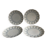 Lot de 4 assiettes anciennes giraud sauviat en porcelaine