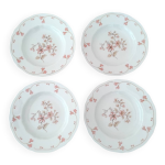 Lot de 4 assiettes creuses porcelaine de limoges