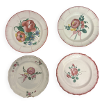 Lot de 4 assiettes en faence des islettes xviii sicle dcor floral