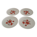 Lot de 4 assiettes plates - fa�encerie arzberg 1960 / 70