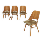 Lot de 4 chaises modle 514 par radomir hofman pour ton 1960