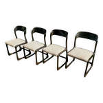 Lot de 4 chaises baumann traineau