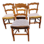 Lot de 4 chaises bistrot vintage galette de chaise style rtro