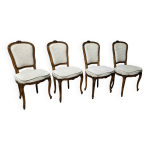 Lot de 4 chaises cabriolet style louis xv