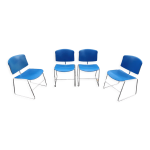 Lot de 4 chaises de confrence par max stacker pour steelcase
