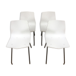 Lot 4 chaises diamant par ren - jean caillette, pour steiner