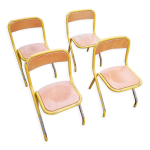 Lot de 4 chaises d'écolier vintage Lot de 4 chaises d'écolier vintage