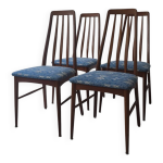 Lot de 4 chaises « eva » en teck par niels koefoed danemark années Lot de 4 chaises « eva » en teck par niels koefoed danemark années