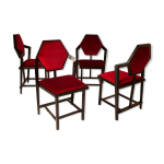 Lot 4 chaises par frank lloyd wright années 80 Lot 4 chaises par frank lloyd wright années 80