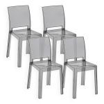 Lot de 4 chaises en polycarbonate