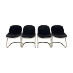 Lot de 4 chaises sabrina de gastone rinaldi dites par thema, annes 1970