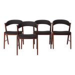 Lot de 4 chaises de salle  manger danoises en teck par korup stolefabrik milieu des annes 1960