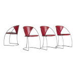 Lot de 4 chaises de salle  manger 'linda' par arrben, design italien, annes 80