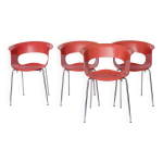 Lot de 4 chaises scab design « miss b » chaises empilables italiennes, années 1990 Lot de 4 chaises scab design « miss b » chaises empilables italiennes, années 1990